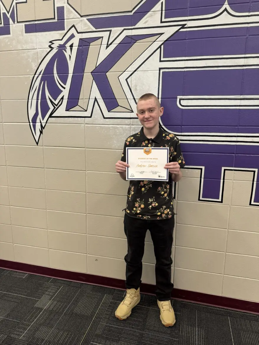 KMS Student of the Week Andrew Hanson
