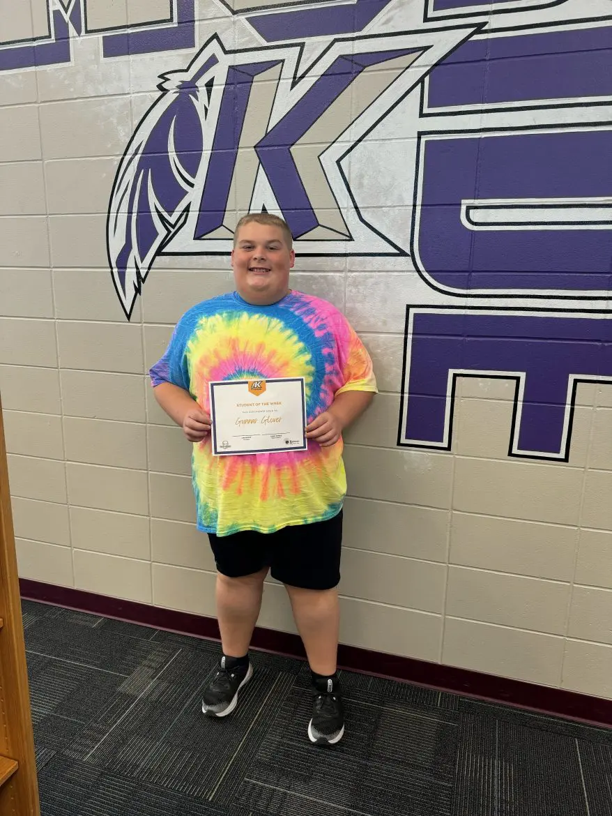 KMS Student Of The Week Gunnar Glover