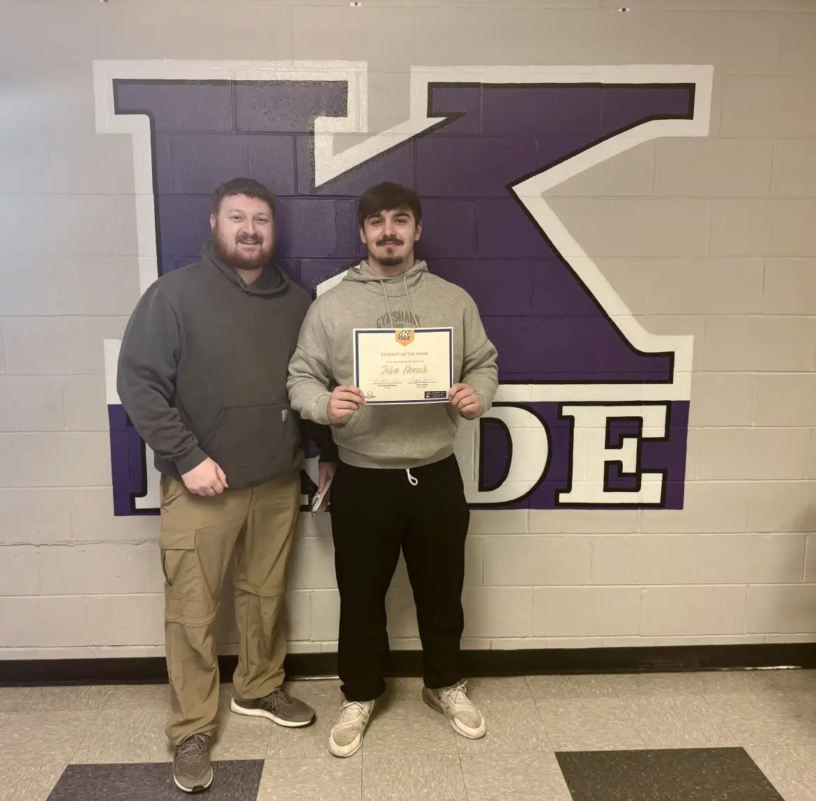 Mr. Rameriez & Student of the Week John Henoch